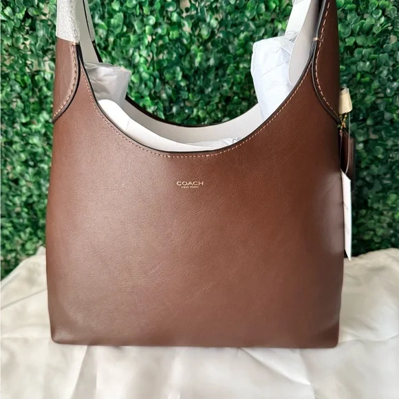 Coach Maple Brown Brooklyn 28 Leather Women's Bag NWT - Picture 2 of 7